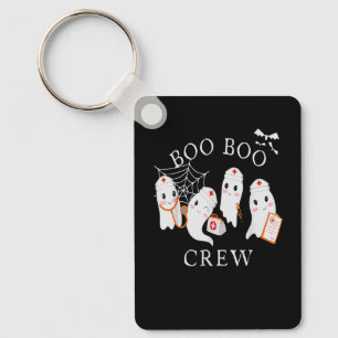 Boo Boo Crew Nurse Halloween Cute Ghost Costume Keychain