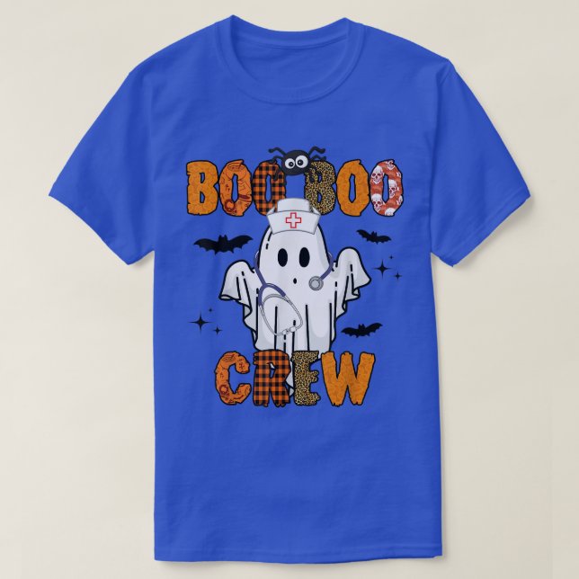 Boo Boo Crew Nurse Halloween Cute Ghost Spooky Nur T-Shirt (Design Front)