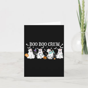 Boo boo crew nurse halloween funny nurse for women card