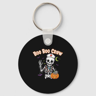 Boo Boo Crew Nurse Halloween Funny Skelton Nurse H Keychain