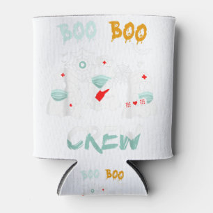 Boo boo Crew Nurse Halloween Ghost Costume Matchin Can Cooler