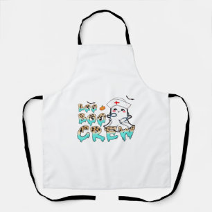Boo Boo Crew Nurse Halloween Ghost Funny Classic T Apron
