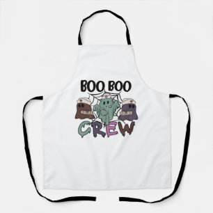 Boo Boo Crew Nurse Halloween Ghost Funny Classic T Apron