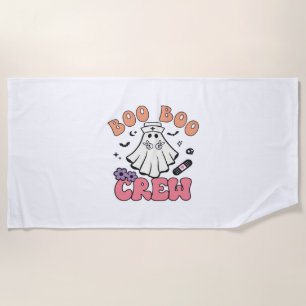 Boo Boo Crew Nurse Halloween Ghost Funny Classic T Beach Towel