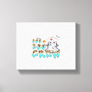 Boo Boo Crew Nurse Halloween Ghost Funny Classic T Canvas Print