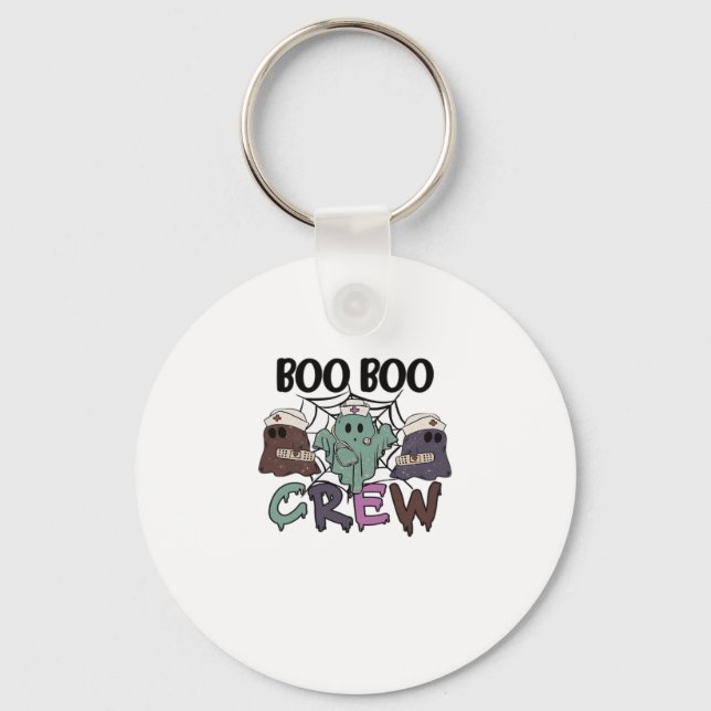 Boo Boo Crew Nurse Halloween Ghost Funny Classic T Keychain (Front)