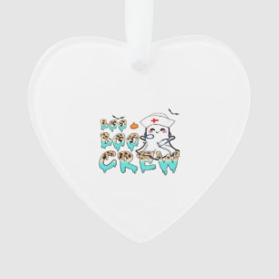 Boo Boo Crew Nurse Halloween Ghost Funny Classic T Ornament