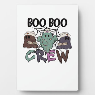 Boo Boo Crew Nurse Halloween Ghost Funny Classic T Plaque