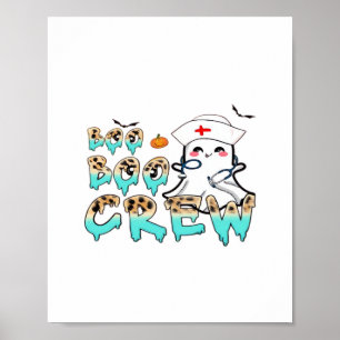 Boo Boo Crew Nurse Halloween Ghost Funny Classic T Poster