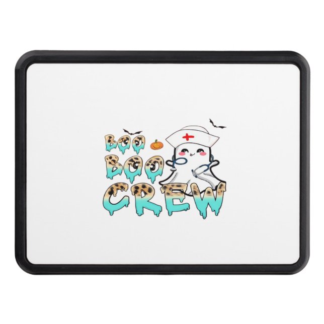 Boo Boo Crew Nurse Halloween Ghost Funny Classic T Trailer Hitch Cover (Front)