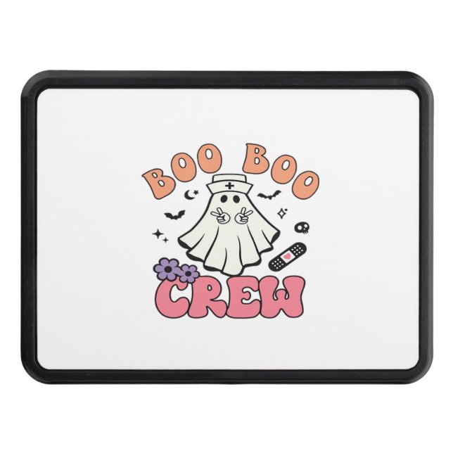 Boo Boo Crew Nurse Halloween Ghost Funny Classic T Trailer Hitch Cover (Front)