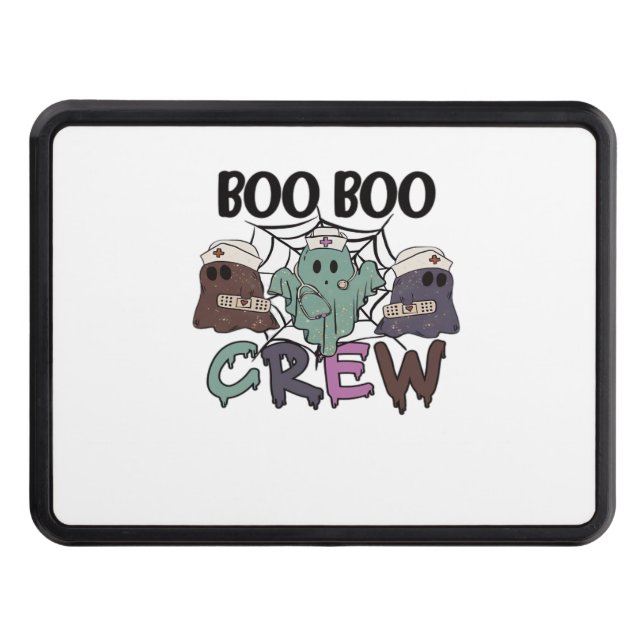 Boo Boo Crew Nurse Halloween Ghost Funny Classic T Trailer Hitch Cover (Front)