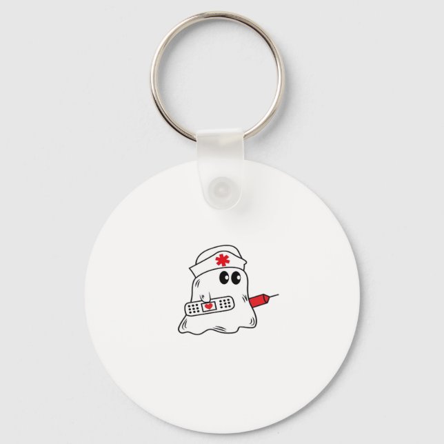 Boo Boo Crew Nurse Halloween Ghost Funny Oversized Keychain (Front)