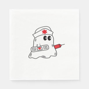 Boo Boo Crew Nurse Halloween Ghost Funny Oversized Napkin