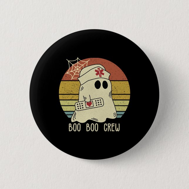Boo Boo Crew Nurse Halloween Nurse For Women  2 Inch Round Button (Front)