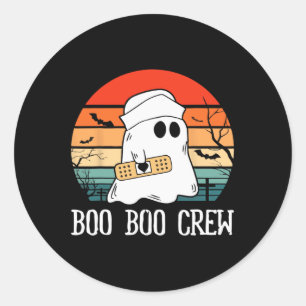 Boo Boo Crew Nurse Halloween Nurse For Women  Classic Round Sticker