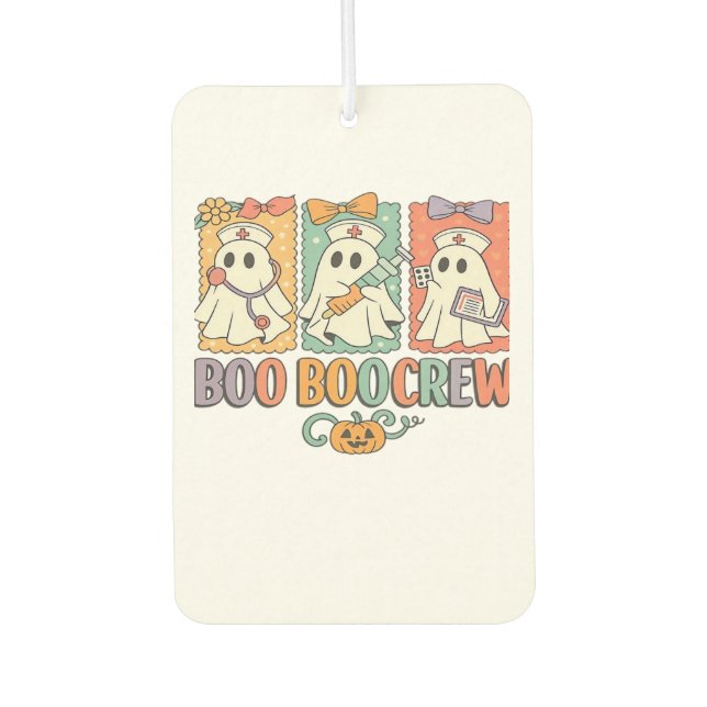 Boo boo crew nurse halloween shirt|nurse shirting  air freshener (Front)
