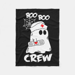 Boo Boo Crew Nurse S Halloween Nurse S For Women Fleece Blanket