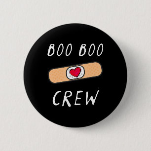 Boo Boo Crew Nurse T Shirt Funny Cute Halloween Gi 2 Inch Round Button