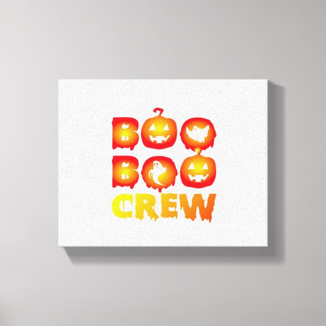 Boo Boo Crew Oversized T-Shirt Canvas Print (Front)