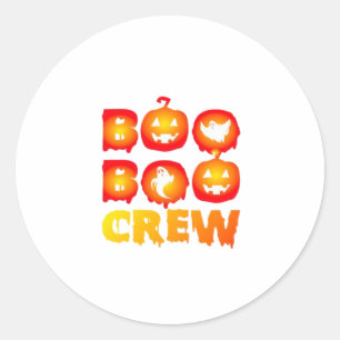 Boo Boo Crew Oversized T-Shirt Classic Round Sticker