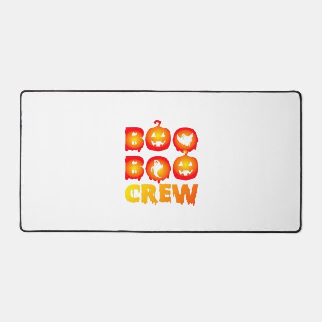 Boo Boo Crew Oversized T-Shirt Desk Mat (Front)