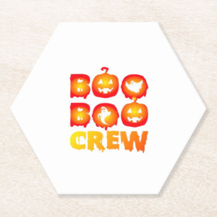 Boo Boo Crew Oversized T-Shirt Paper Coaster