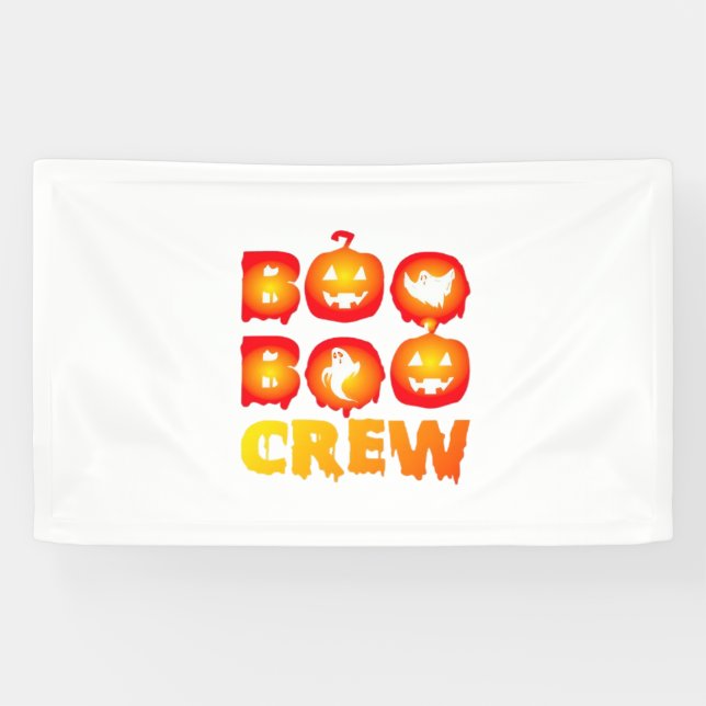 Boo Boo Crew Shirt – Funny Ghost Halloween Nurse & Banner (Horizontal)