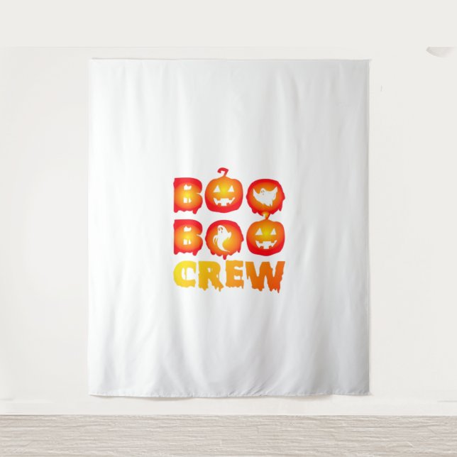 Boo Boo Crew Shirt – Funny Ghost Halloween Nurse & Tapestry (Front)