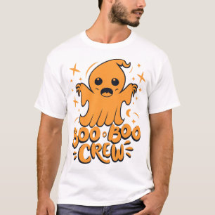 Boo Boo Crew's Ghost Nurse Funny Halloween T-Shirt