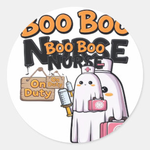 Boo Boo Nurse On Duty Classic T-Shirt Classic Round Sticker