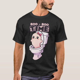 Boo-Boo Time – Funny Ghost Toilet Design T-Shirt