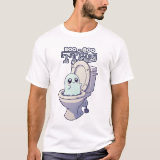 Boo-Boo Time – Funny Ghost Toilet Design T-Shirt