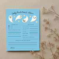 Boo Boy Baby Shower Baby Predictions & Advice Card