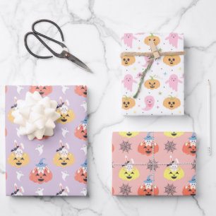 Boo Bunny Halloween Wrapping Paper Sheets Set of 3