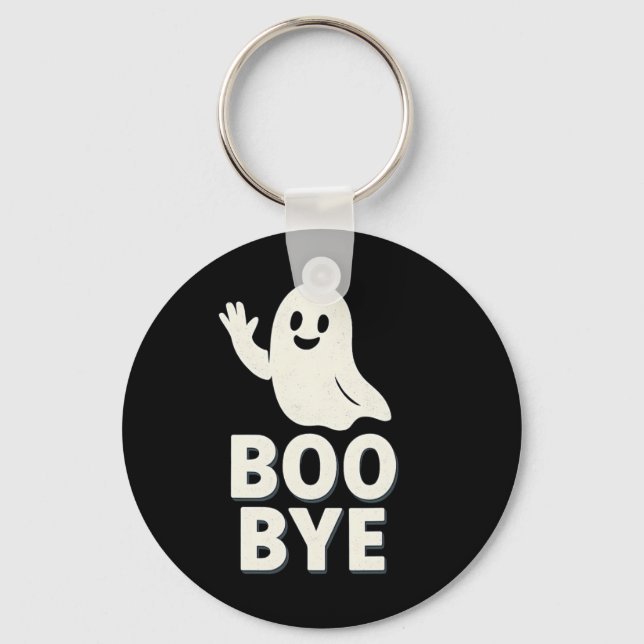 Boo Bye Ghost Halloween Graphic Print  Keychain (Front)