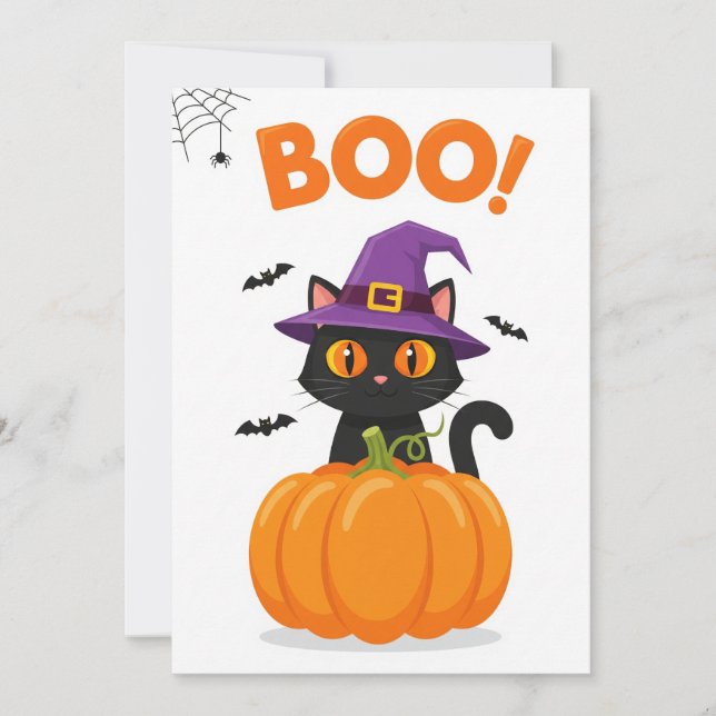 BOO ! Carte d'invitation Halloween (Devant)