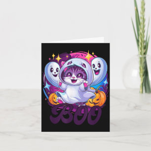 Boo cat ghost  card