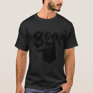 Boo Cat Ghost Halloween Long Sleeve T Shirt