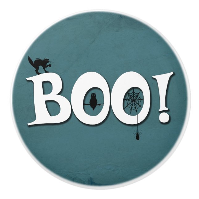 Boo! Ceramic Knob (Front)