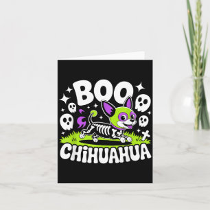 Boo Chihuahua Dog - Creepy Cute Dog Halloween Card
