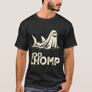 Boo chomp – funny ghost shark halloween retro  T-Shirt