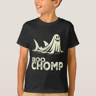 Boo chomp – funny ghost shark halloween retro  T-Shirt