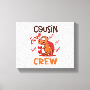 Boo Cousin Crew Halloween Dinosaur Spooky Costume Canvas Print