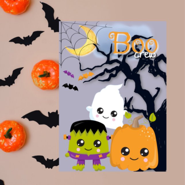 Boo Crew 1 jolie carte d'Halloween pour les enfant (Créateur téléchargé)
