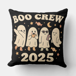 Boo Crew 2025 Trending Ghost Squad Throw Pillow