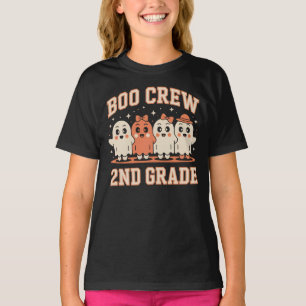 Boo Crew 2nd Grade Halloween Ghosts School Teacher T-Shirt