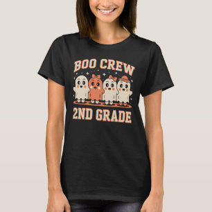 Boo Crew 2nd Grade Halloween Ghosts School Teacher T-Shirt