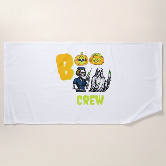 Boo Crew Classic T-Shirt Beach Towel (Front)