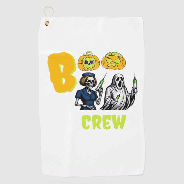 Boo Crew Classic T-Shirt Golf Towel (Front)